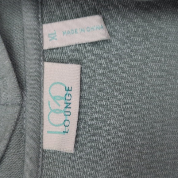 LOGO Lounge Swiss Dot Open Front Cardigan in Lagenlook Green - Women's XL - Picture 5 of 8